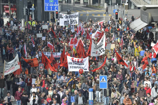 Starker Aufmarsch am 1. Mai in Zürich