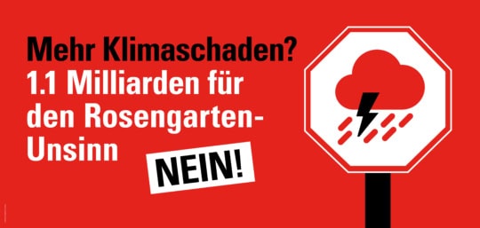 Die Kampagne Rosengarten-Tunnel läuft an