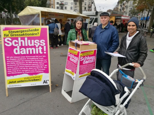 Kantonale Volksinitiative „Keine Steuergeschenke für Grossaktionärinnen und Grossaktionäre“