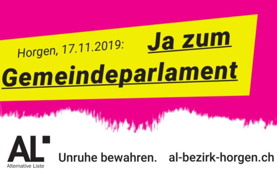 Am 17. November: Ja zum Parlament in Horgen