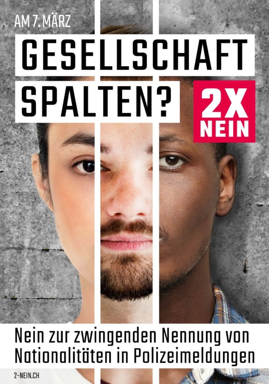 2 x Nein zur Nennung der Nationalitäten in Polizeimeldungen