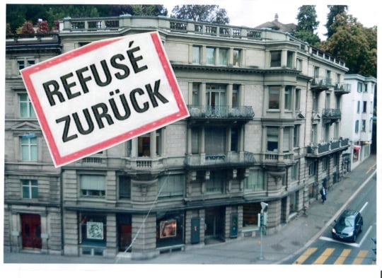 Rämistrasse 39: AL protestiert gegen „Besichtigung der Beute“ durch Swiss Life