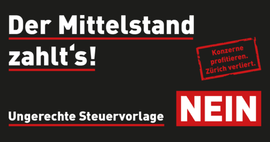 Züri-Bschiss Nr. 1: Eine rundum ungerechte Steuervorlage