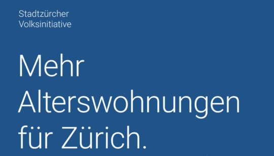 Zürich braucht mehr Alterswohnungen!