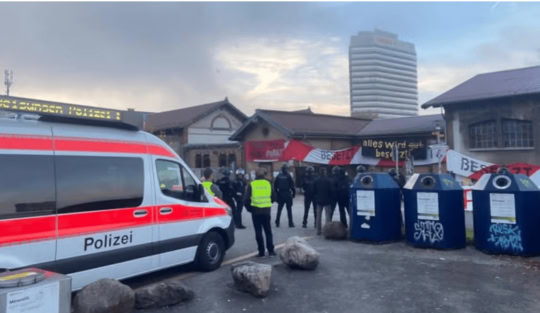 Protest gegen Räumung des ewz-Kesselhauses