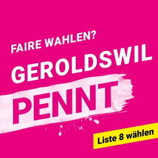 Fairer Wahlkampf – Geroldswil pennt